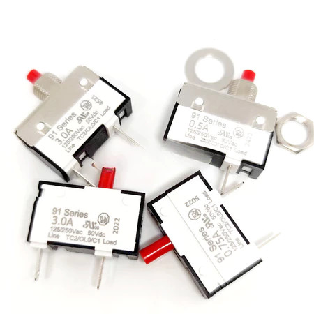 ไต้หวัน KUOYUH91 Overload Circuit Protector 0.5 A1A1.5 A2A2.5 A3A รีเซ็ตมอเตอร์สวิทช์