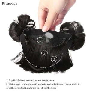 Ritasday วิกผมเด็ก Braid Hairband วิกผมสําหรับเด็กแถบคาดศีรษะเด็กผมปลอม Bangs Buckle COS อุปกรณ์เสริมผมใหม่