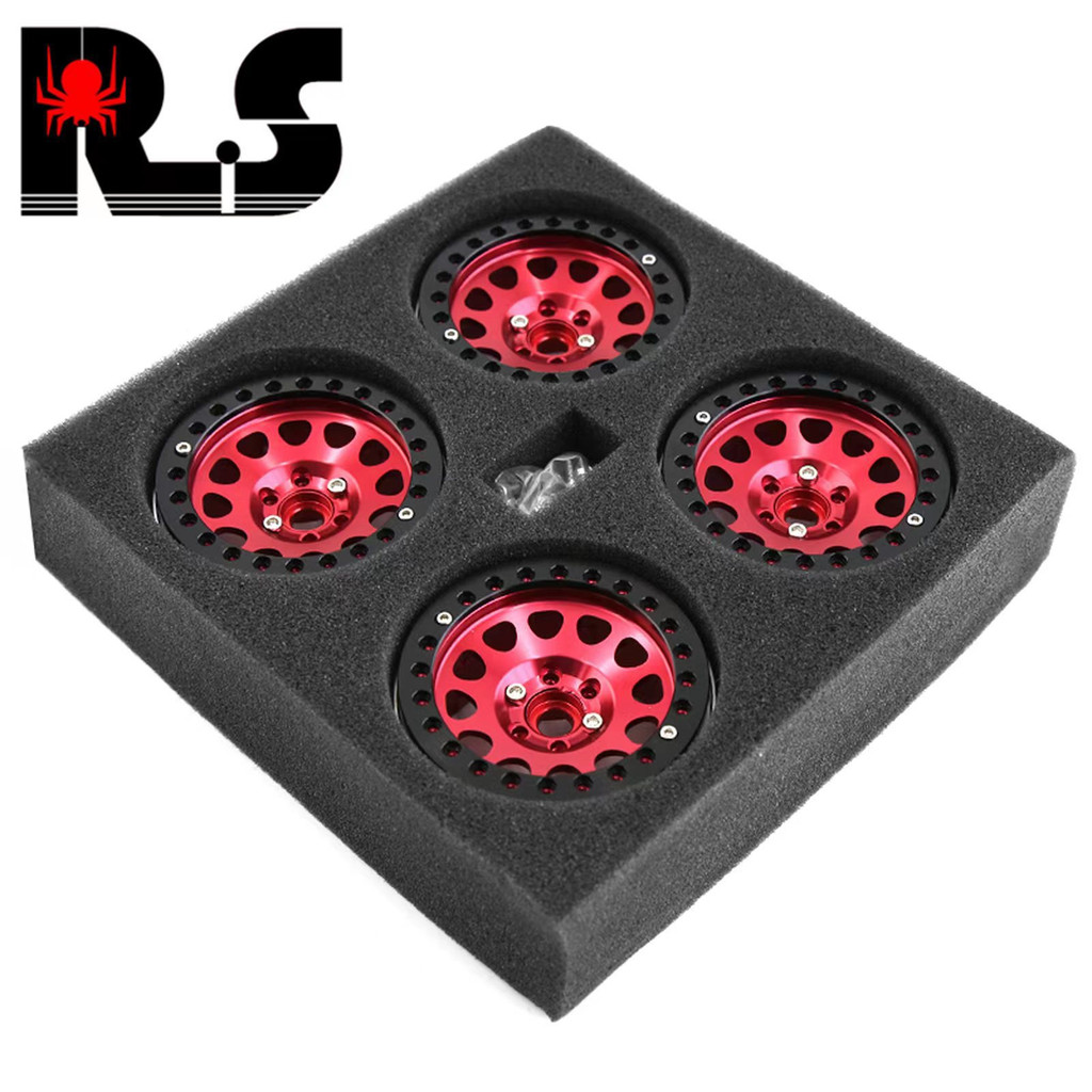 RC รถ 2.2 Beadlock ล้อขอบ 4 ชิ้น CNC อลูมิเนียมสําหรับ 1/10 RC Crawler รถ Axial SCX10 90046 AXI03007 TRX4 VS4-10 Redcat Gen8
