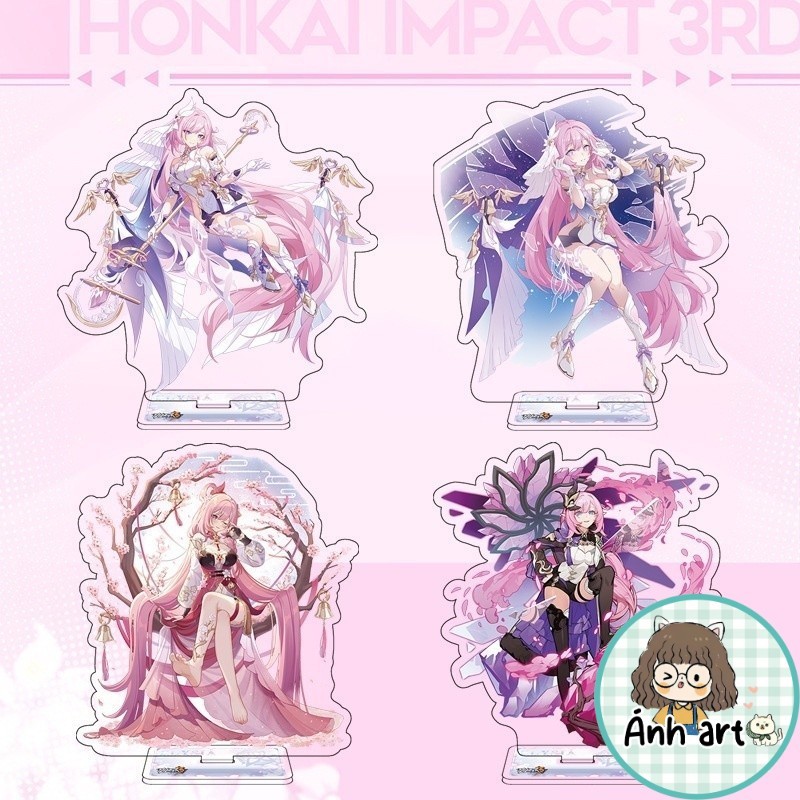 อะนิเมะ honkai Impact 3 elysia อะคริลิคเดสก์ท็อปตกแต่ง