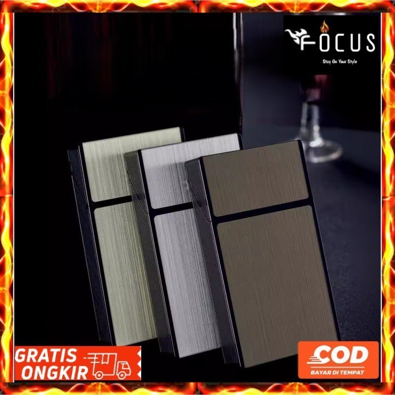 FOCUS FIRETRIC RKK BOX 20 ช่อง/กันน้ํา CIGARETTE ROD CONTAINER สําหรับห่อกลางแจ้งแบบพกพา
