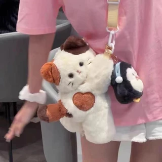 Kawaii Plush Toy Backpack ตุ๊กตา Plush กระเป๋าเป้สะพา สัตว์การ์ตูน ของเล่นตุ๊กตา สะดวกในการพกพา