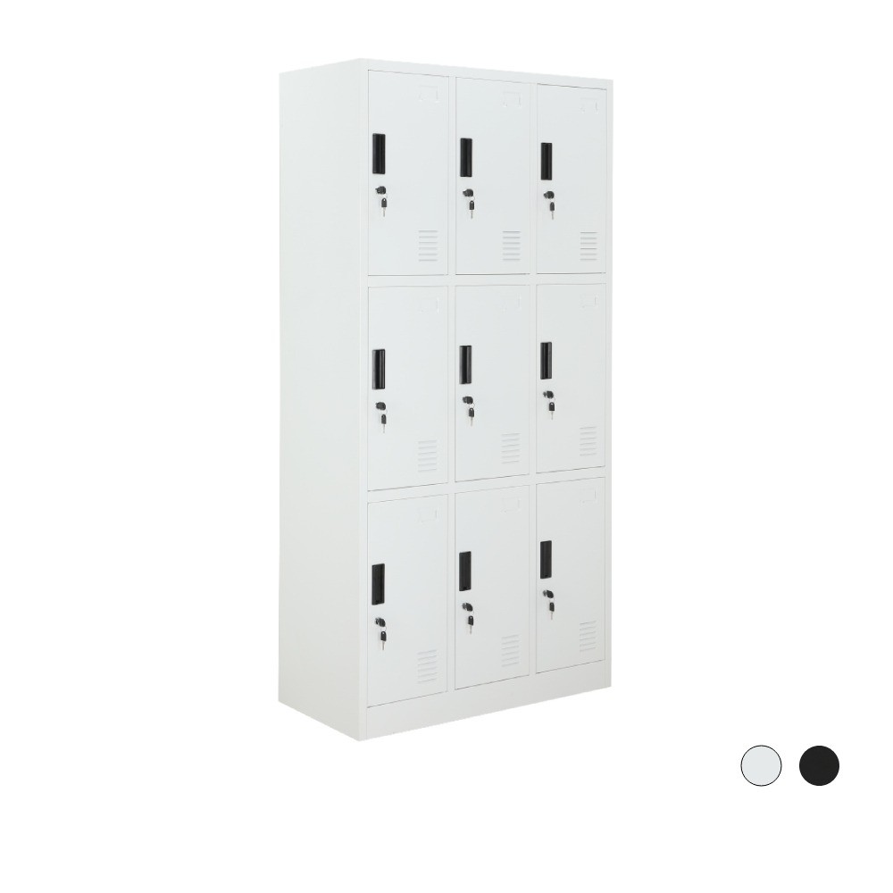 HomeHuk ตู้เหล็กล็อกเกอร์ 9 ช่อง รุ่นโซลิด