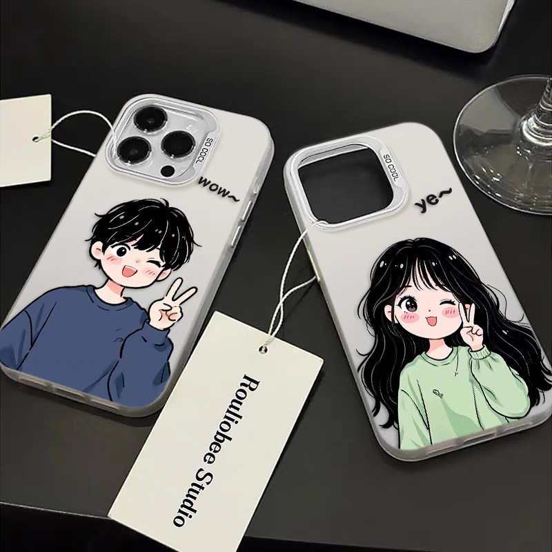 AMK สําหรับ Honor 400 X9C X9B X9A X9 X8B X8A X7B X7A X6B 90 200 Lite Magic 7 6 5 Pro 5G ใสเคสโทรศัพท์คู่น่ารักและสวยงาม IMD