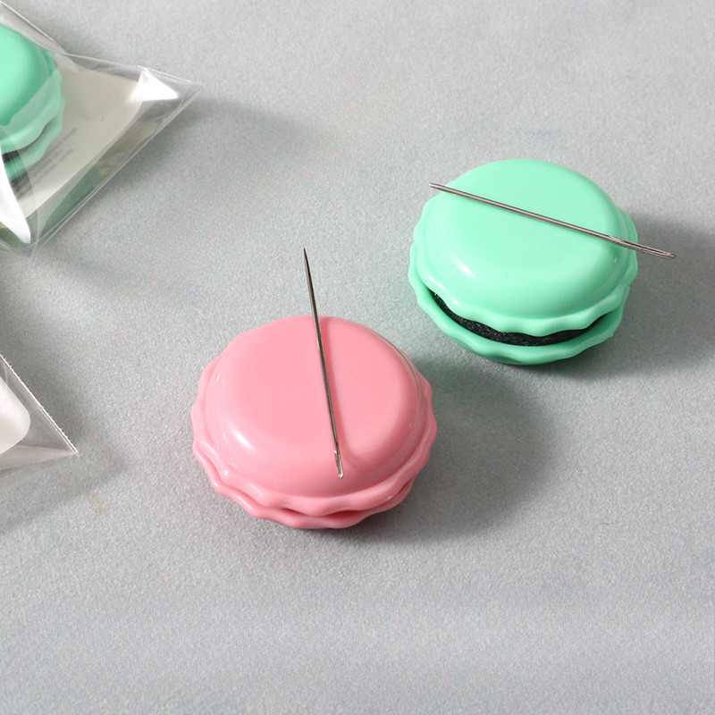 Macaroon Color Cross-stitch Tool อุปกรณ์เสริมกล่องเข็มแม่เหล็กผ้าเครื่องบดเข็มเครื่องมือเย็บผ้า