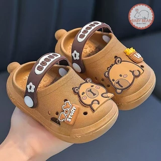 รองเท้าหัวโตเด็ก รองเท้าแตะลายคาปิบาลา ดีไซน์น่ารัก มีกันลื่น สำหรับอายุ1-3ปี