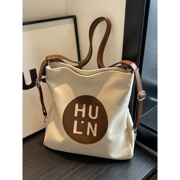 กระเป๋าปัก kappa bkk กระเป๋าผ้าใบสำหรับผู้หญิงกระเป๋าเป้สะพายหลังอเนกประสงค์ความจุขนาดใหญ่แฟชั่นสุดฮ