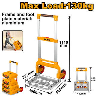 INGCO กล่องเครื่องมือช่างขนาด 16 นิ้ว รุ่นPBXS101 19นิ้ว รุ่นPBXS102 19นิ้วทรงลึก PBXS103 และ ฐานพร้อมล้อ รุ่นHTWB61001