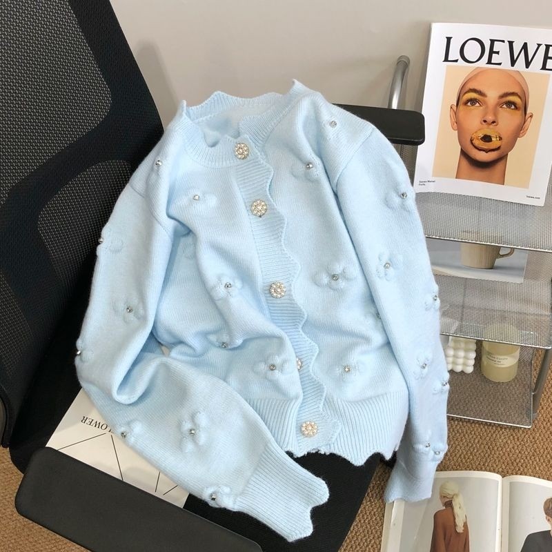 ฤดูใบไม้ผลิฤดูใบไม้ร่วงของผู้หญิงสไตล์เกาหลีเสื้อกันหนาวหลวมสบายๆถักเสื้อสเวตเตอร์ถัก - รูปที่ 2