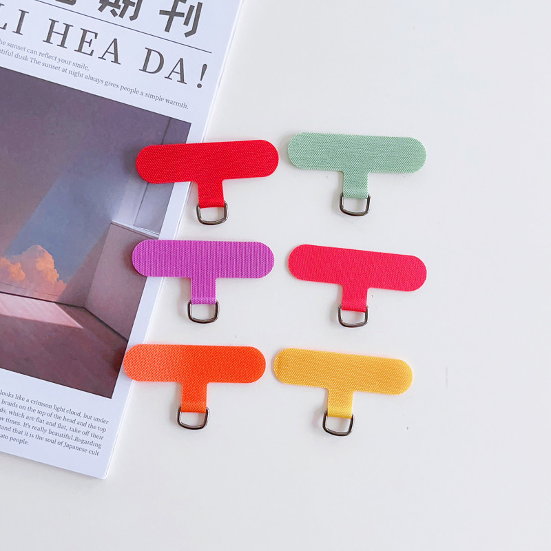 สีสันแขวนคลิปการ์ดบางเฉียบโทรศัพท์มือถือเชือกเส้นเล็กป้องกันการสูญหายสลิงทนทานชิ้นแพทช์ - รูปที่ 2