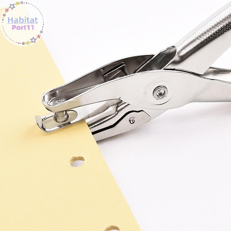 Habitatport 3/6mm Hole Puncher แบบพกพา Single Hole Punch กระดาษวัสดุ Scrapbooking มือถือโลหะ Craft Office Binding Supplies th