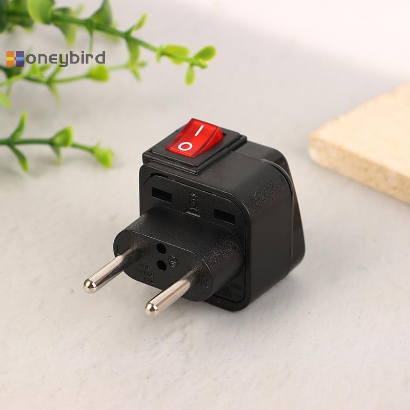 Honeybird Universal อเมริกัน US ยุโรป UK EU AU Travel ปลั๊กไฟฟ้าอะแดปเตอร์ 10A/13A 250V ปลั๊กไฟพร้อมสวิตช์เปิด/ปิด Nice