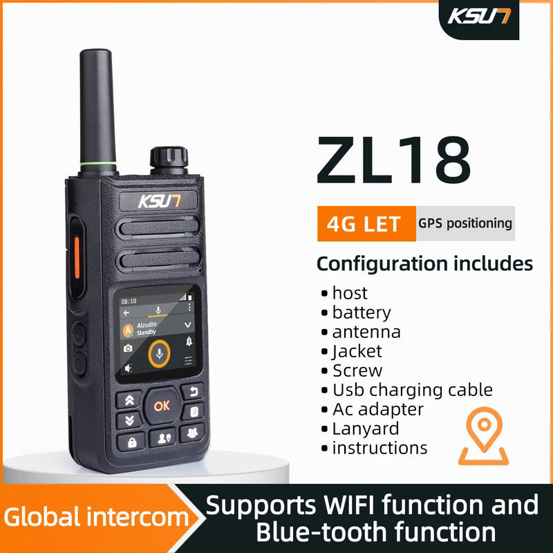 Walkie Talkie Compatible Zello APP  4g Sim Card WiFi Network Cell Phone Radio Long Range Professiona
