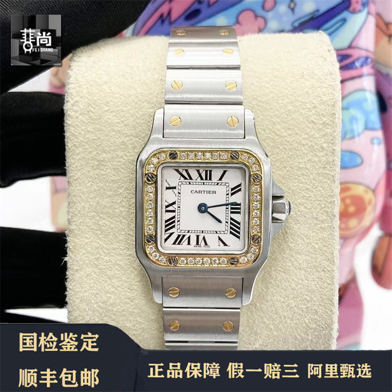 Cartier Cartier Santos Series W20012C4 Back Diamond English Ladies Watch