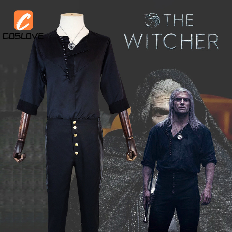 ภาพยนตร์ Witcher Geralt of Rivia คอสเพลย์เสื้อผ้าชุดเครื่องแต่งกายสําหรับ Man ชุด Battlesuit คอสเพลย์เสื้อผ้า Perfect ฟื้นฟู