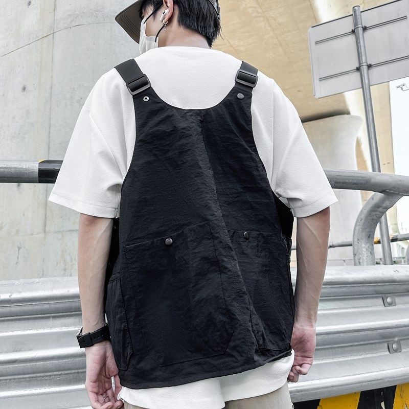 ## ชุดทํางานแบรนด์อินเทรนด์กระเป๋าสะพายข้างอเนกประสงค์พร้อมเสื้อกั๊กกระเป๋าขนาดใหญ่ที่ไม่ซ้ําใคร#潮牌工装两用斜挎包个性山系露营大口袋马甲 - รูปที่ 5