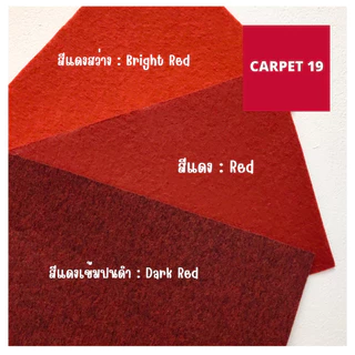 (ออกใบกำกับได้)ราคาต่อเมตร>>CARPET19 พรมอัดเรียบ มี 26 สี รุ่น L กว้าง 1 ม.หนา 2.5-3.0 มม.
