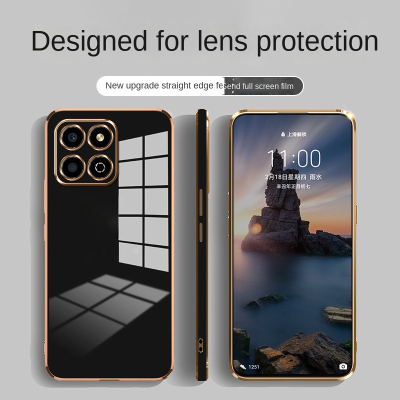 สําหรับ Honor X7C 4G 2024 Honor X7C X7 C X9C 4G 5G 2024 Honor X7D X7d 2025 Elegant เคสโทรศัพท์ขอบตรง