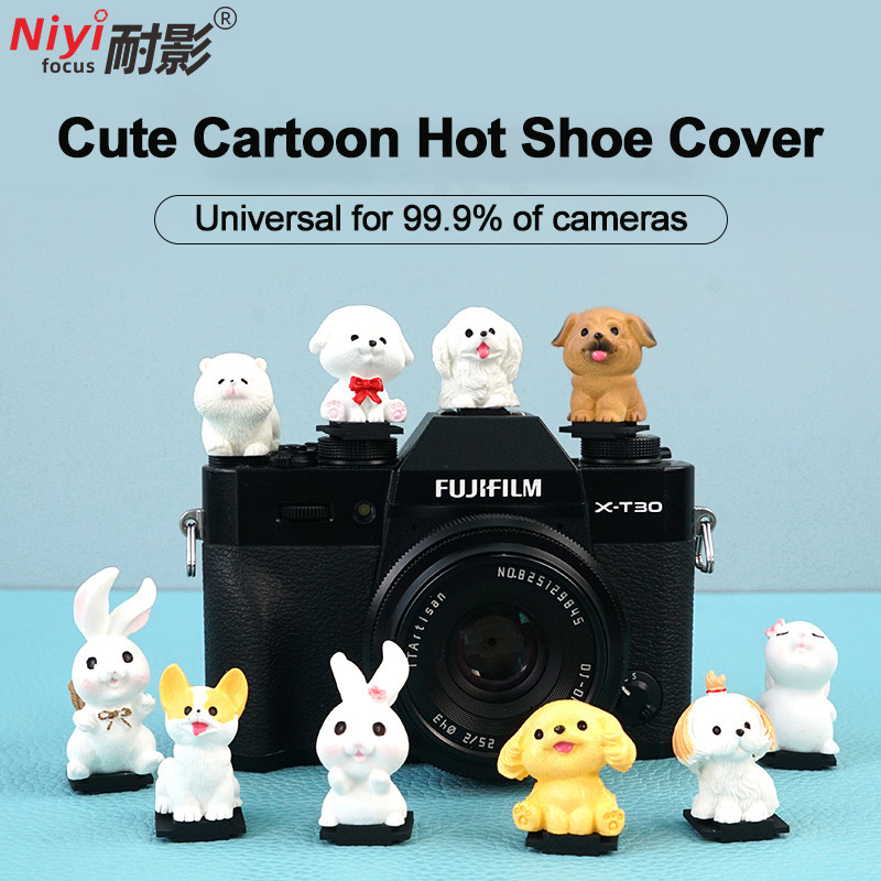 การ์ตูนน่ารักซิลิโคนอ่อนนุ่มฝาครอบรองเท้าร้อนป้องกันรองเท้าเย็นแฟลช SLR กล้อง DSLR ป้องกันรองเท้าร้อน Universial
