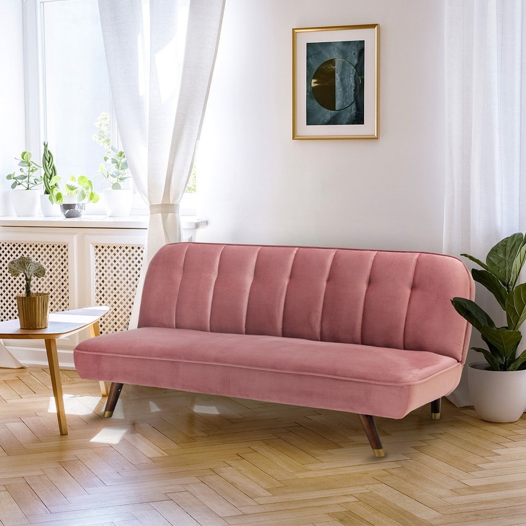 SB Design Square โซฟาเบด รุ่น Janisa สีชมพู (179x84x78 ซม.) แบรนด์ SOFA SOLUTIONS