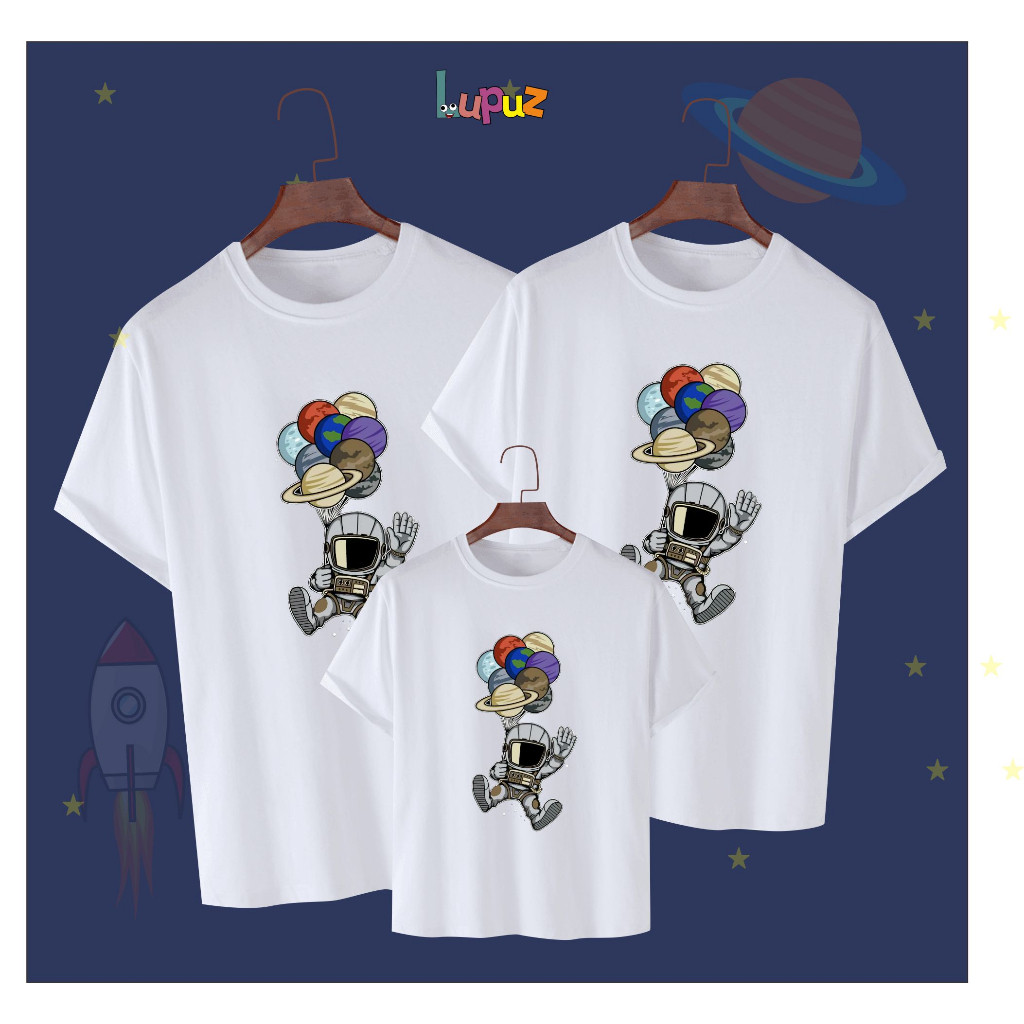 🔥พร้อมส่ง&COD🔥RINA STUDIO  เสื้อยืดสําหรับเด็กและผู้ใหญ่ธีมวันเกิด/galaxi/space