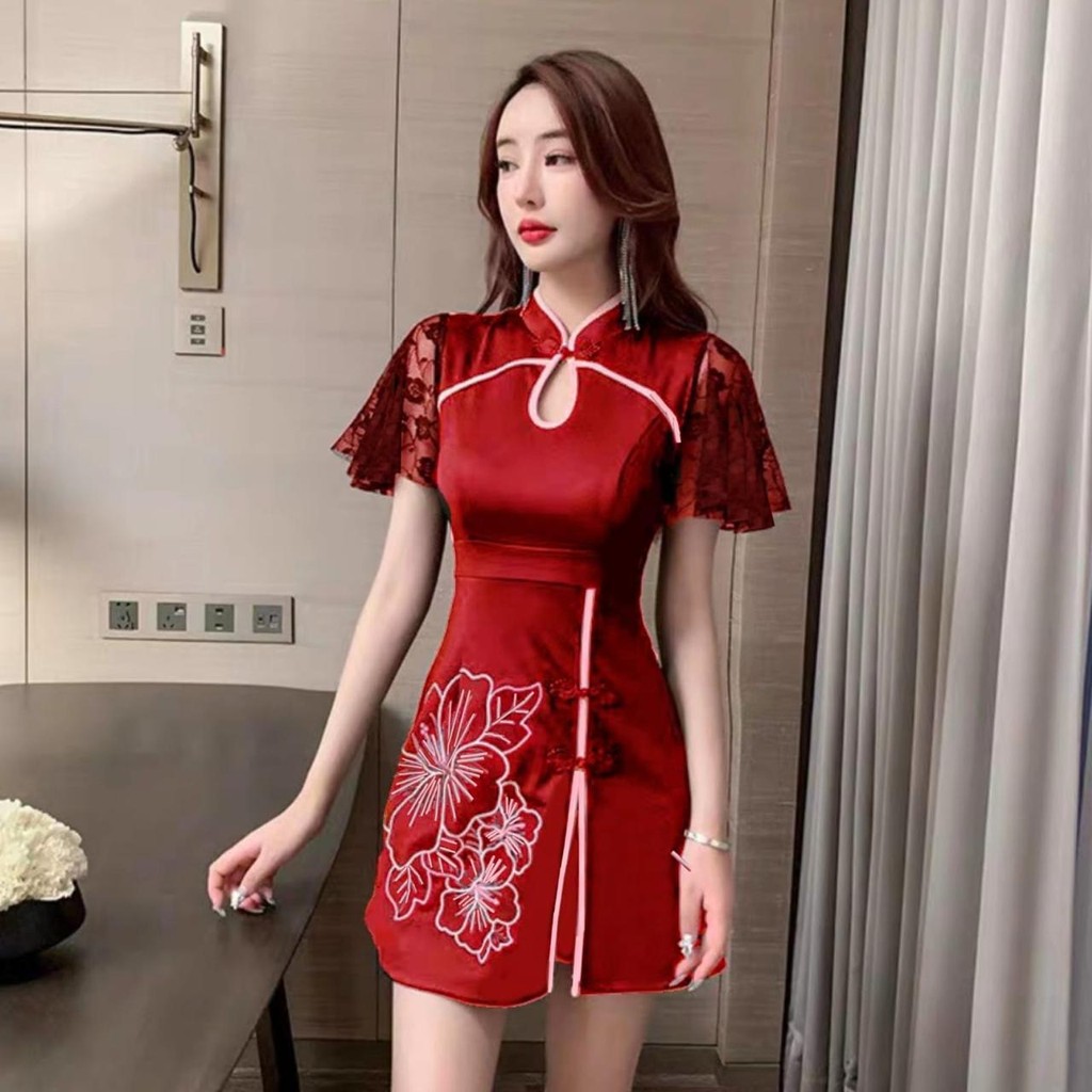 TM - 0566 Yuxiang CNY ชุดกี่เพ้าผู้หญิง