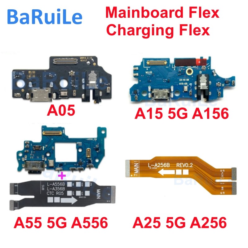 SAMSUNG สําหรับsamsung A05 A05S A15 A25 A35 A54 A55 5G A156 A556 A356 USBชาร์จพอร์ตหลักเมนบอร์ดFlex Dock Connector Charger Board