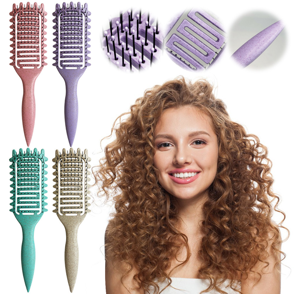 จัดส่งในกรุงเทพฯ 3 In 1 Curl Dinning Brush Faster Blow Drying Vented Hair Brush สําหรับผมแห้งเปียก