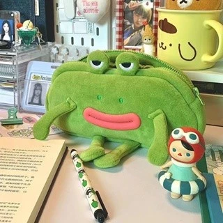 กบกล่องดินสอความงามน่ารักที่ใส่ดินสอสไตล์เกาหลีกล่องดินสอสําหรับสาวตลกกระเป๋ากล่องดินสอสําหรับเด็ก