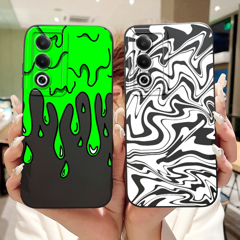 Oppo A3 Pro CPH2639 Cool Moon Milk Ripple รูปแบบเคสโทรศัพท์ Oppo A3Pro 5G เลนส์ป้องกันกรณีซิลิโคนอ่อนนุ่ม