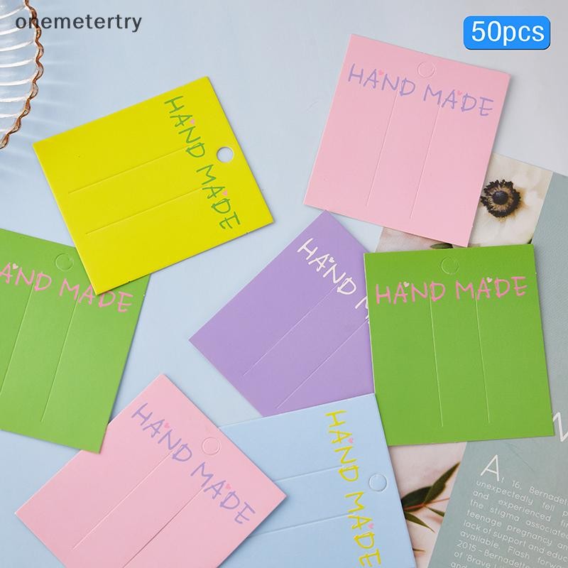 หนึ่ง 50ชิ้นน่ารักที่มีสีสันกระดาษแข็งเครื่องประดับถุงบรรจุภัณฑ์บัตรกระดาษกิ๊บเครื่องประดับแสดงบัตร ทําเอง อุปกรณ์ผมบรรจุภัณฑ์บัตร n