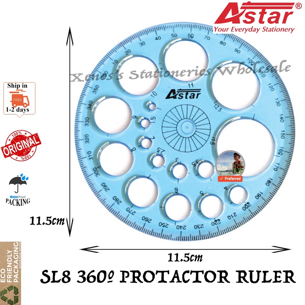 Astar SL8 PROTRACTOR RULER 360o / ASTAR PROTACTOR RULER 360o SL8