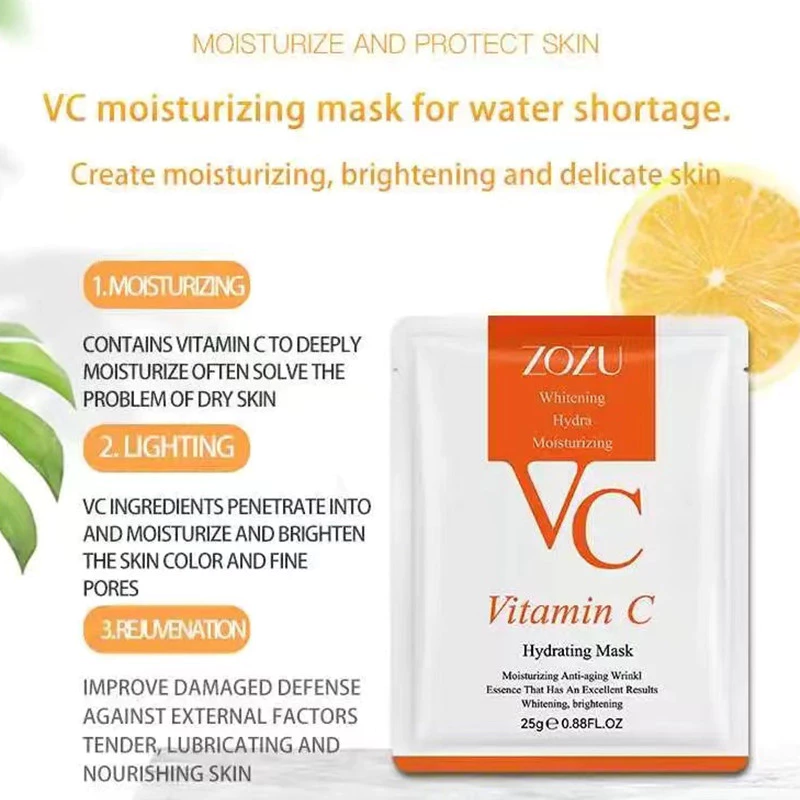 YTL มาร์คหน้า วิตามิน VC Mask มาส์กวิตามินซี หน้าขาวกระจ่างสดใส หน้าเนียนนุ่มชุ่มชื้น ปรับผิวให้ขาวมากยิ่งขึ้น thumbnail 3