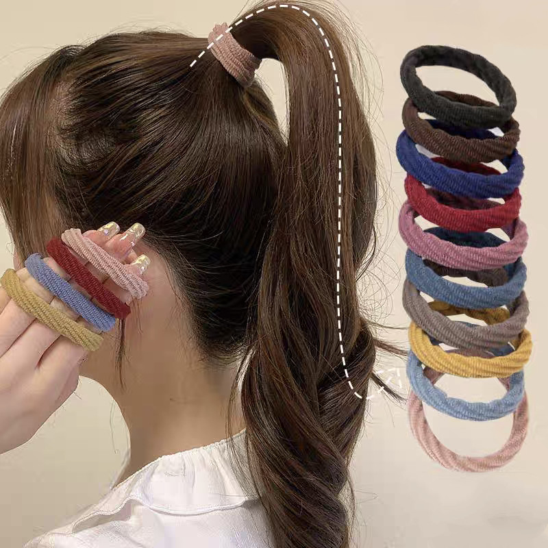 ที่คาดผม แบบหนา ทนทาน ไม่มีรอยต่อ ยางรัดผม ยางรัดผม ยางรัดผม เวอร์ชั่นเกาหลี