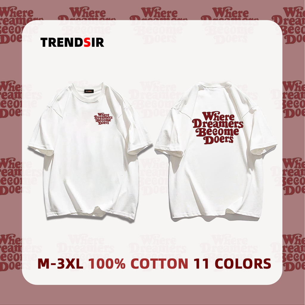 TrendSir NEW เสื้อยืด t shirt เสื้อยืดโอเวอร์ไซส์ สไตล์เรียบง่าย 100%cotton 11สี M-3XL
