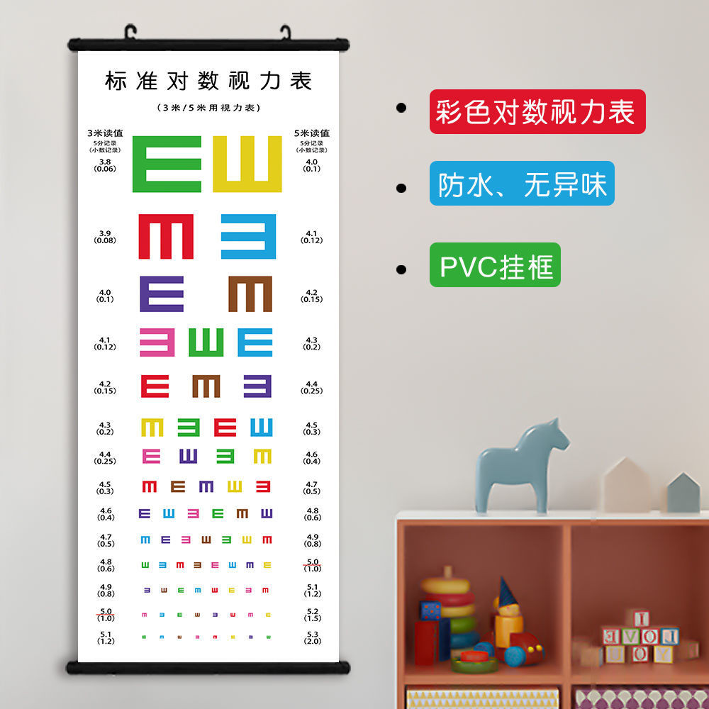 [Little red book recommendation]Color Standard Test Visual Chart Wall Chart Children's Adult Home Us