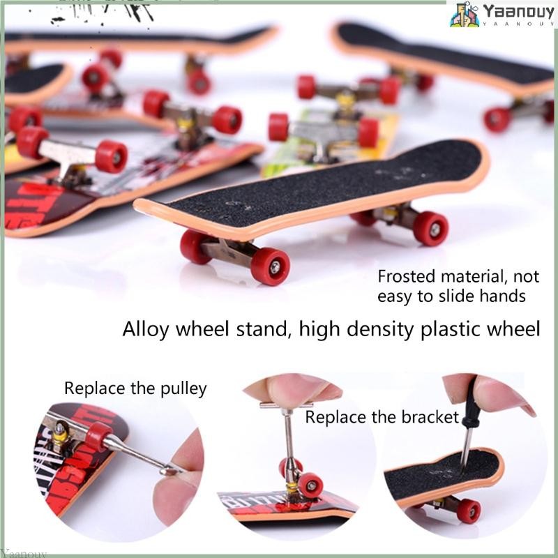 Yaa Mini Fingerboard Skateboard ชุดสเก็ตบอร์ดโลหะผสมมัลติฟังก์ชั่นแบบพกพา