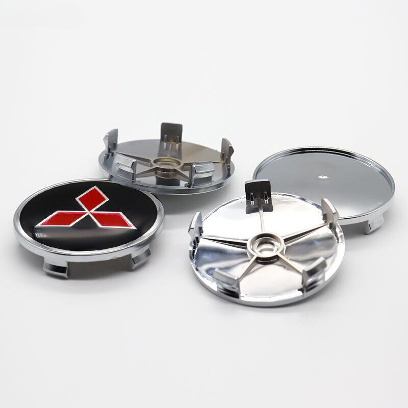 4 ชิ้น 68 มิลลิเมตรรถกลางหมวกศูนย์ล้อขอบ Hub Caps ฝาครอบ Trim Hubcaps 65 มิลลิเมตรโลโก้สัญลักษณ์ป้ายสติกเกอร์รูปลอกสําหรับ Mitsubishi Triton Pajero Montero Sport Xpander Cross