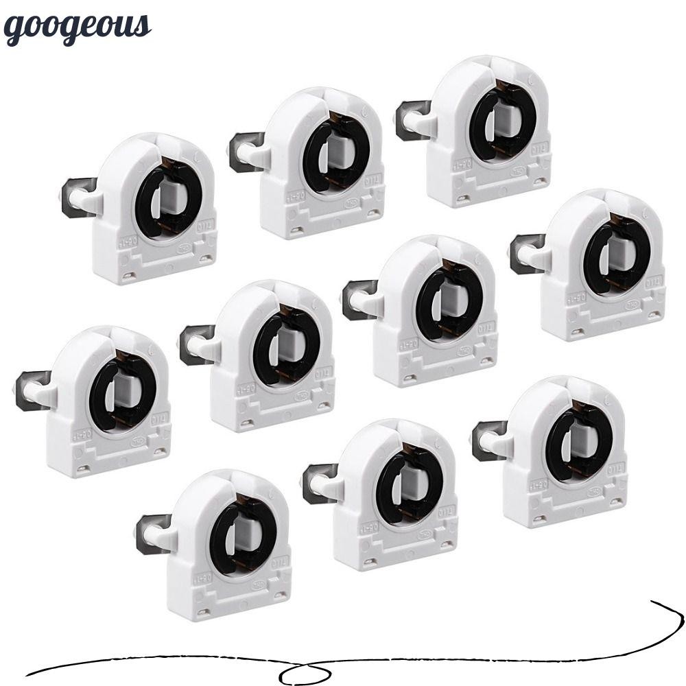 Godgeous 10 ชิ้น G13 ฐาน ทนทานยาวนาน T8 ที่วางไฟเรืองแสง, หลอด LED ไม่ชุน AC 500V 2A หลอดฟลูออเรสเซน