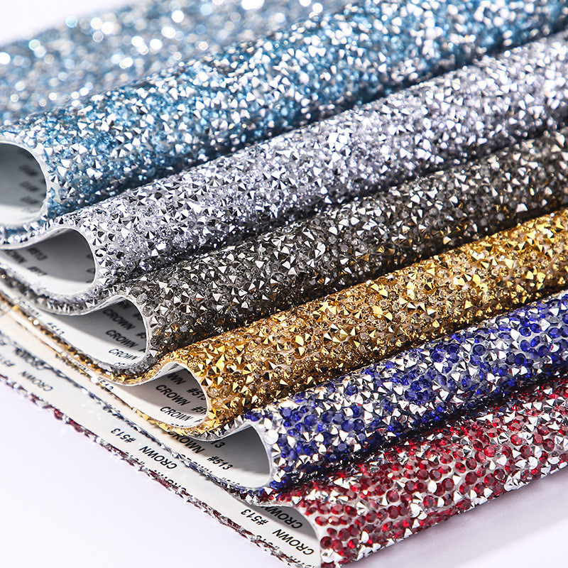 24x20 ซม.กาวคริสตัล Rhinestone สติกเกอร์เพชรริบบิ้นสติกเกอร์สําหรับ DIY ศิลปะกระเป๋าชุดตกแต่ง
