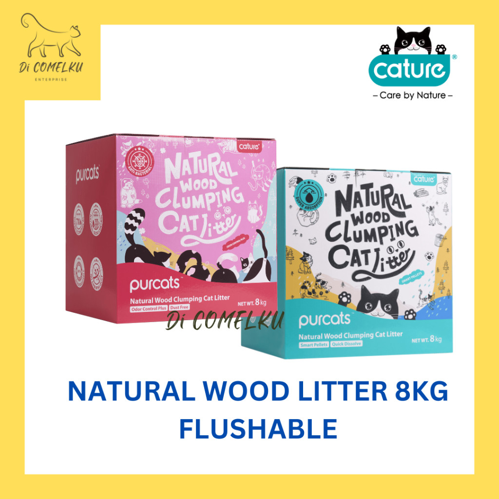 (8กก.) Cature Natural Wood Pallet Cat Litter [ Smart Pallet / Odor Control Plus ]