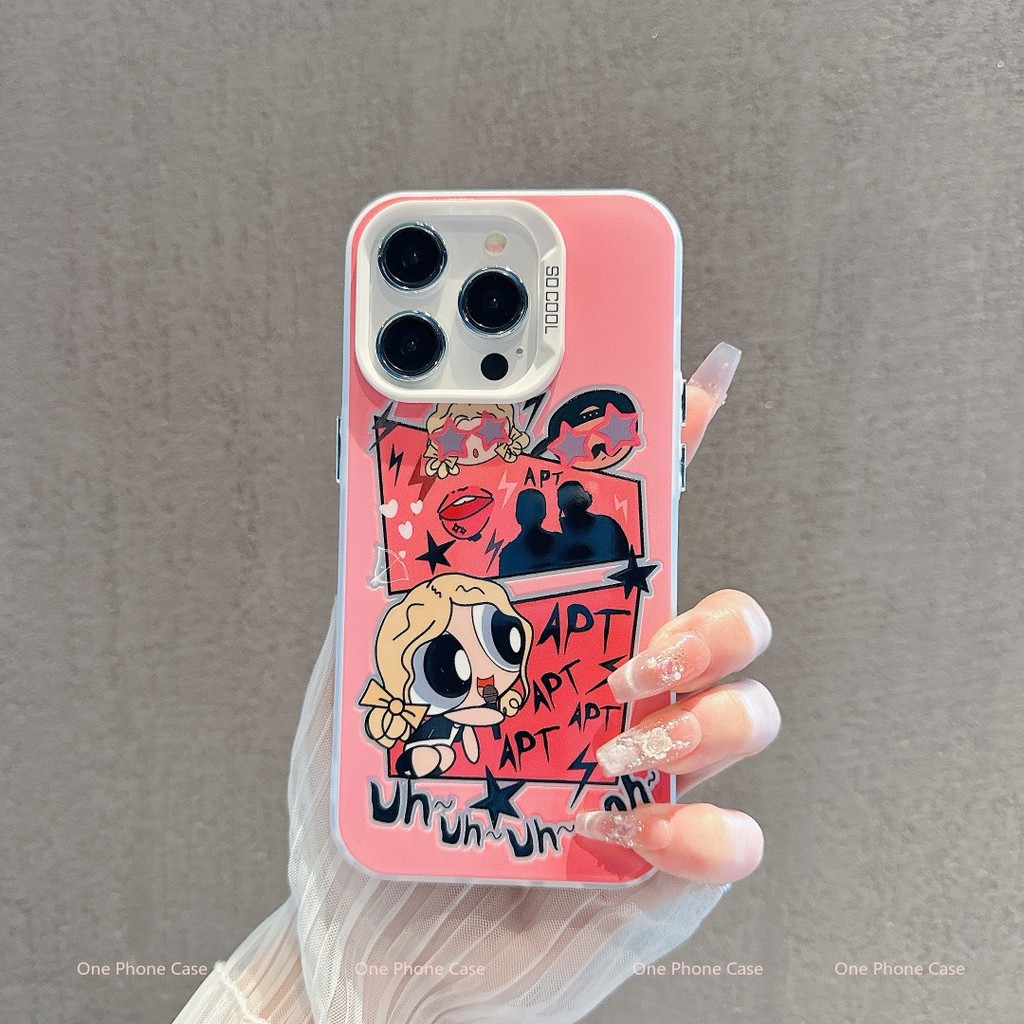 เข้ากันได้กับ ไอโฟน16 ไอโฟน 15 Pro Max iPhone 13  ไอโฟน11 X XS XR 7p8p เคสโทรศัพท์เคสนุ่มน่ารัก BK/L