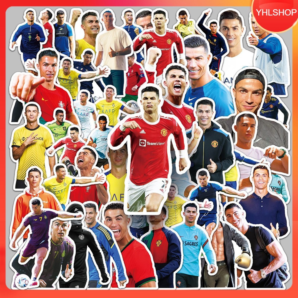 🍁YHL🍁พร้อมส่ง 50แบบ นักฟุตบอล คริสเตียโน โรนัลโด Cristiano Ronaldo sticker football sport star