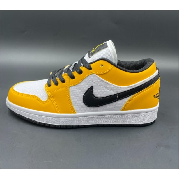 JORDAN AIR JORDAN 1 Low "Laser Orange" Lakers LOW TOP Retro Basketball Shoes Women's White ORANGE Sp