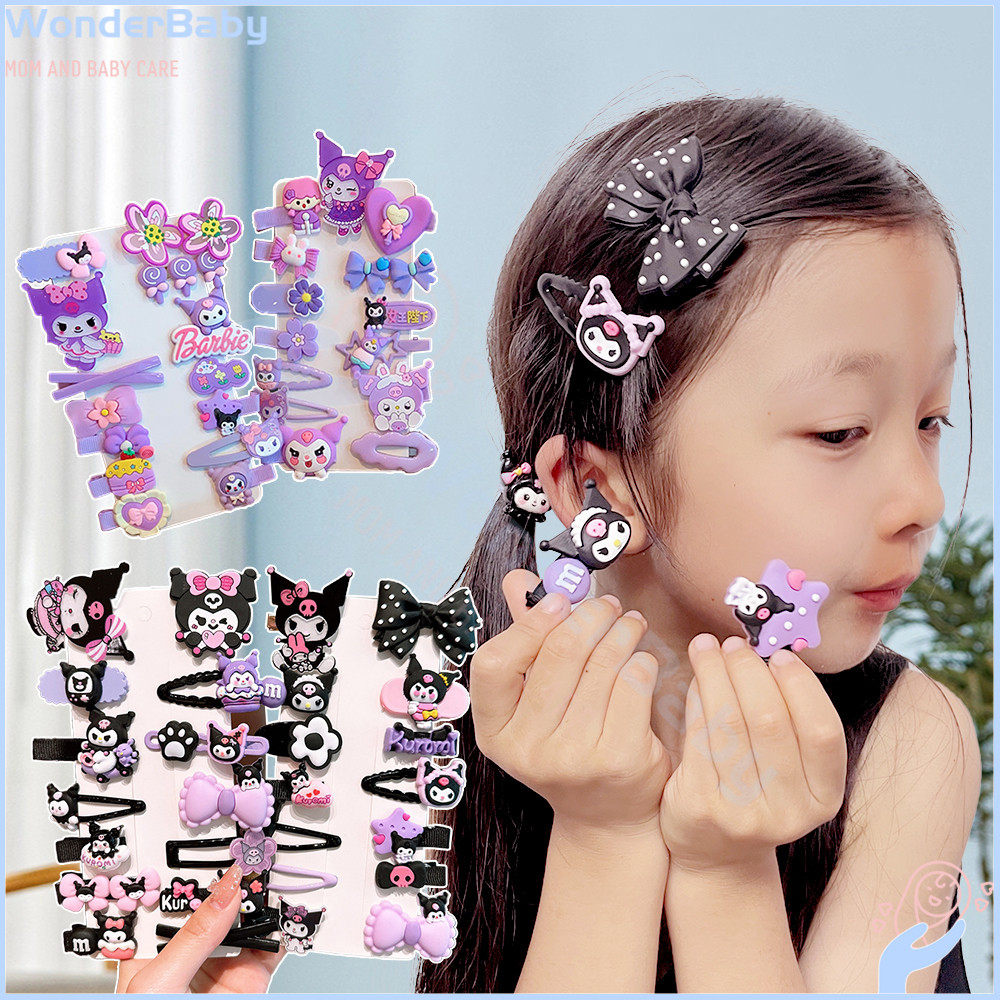 WONDERBABY kuromi sanrio กิ๊บ กิ๊บติดผมเจ้าหญิง สําหรับเด็ก กิ๊บติดผมน่ารักๆ ลายการ์ตูน กิ๊บติดผมหน้าม้า
