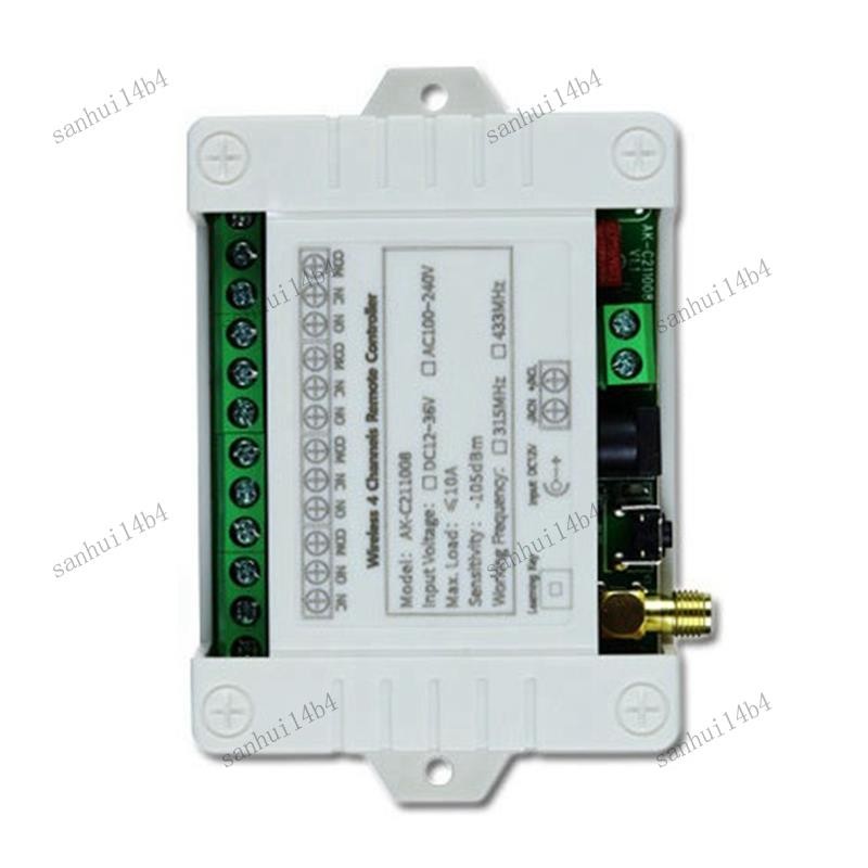 Dc 12V 24V 36V 10A 433MHz 4 ช่องรีเลย์ไร้สาย RF รีโมทคอนโทรลสวิทช์ตัวรับสัญญาณ + 4CH เครื่องส่งสัญญาณ ราคา ถูกที่สุด ดีลบีเคเค แกลเลอรีภาพที่ 6