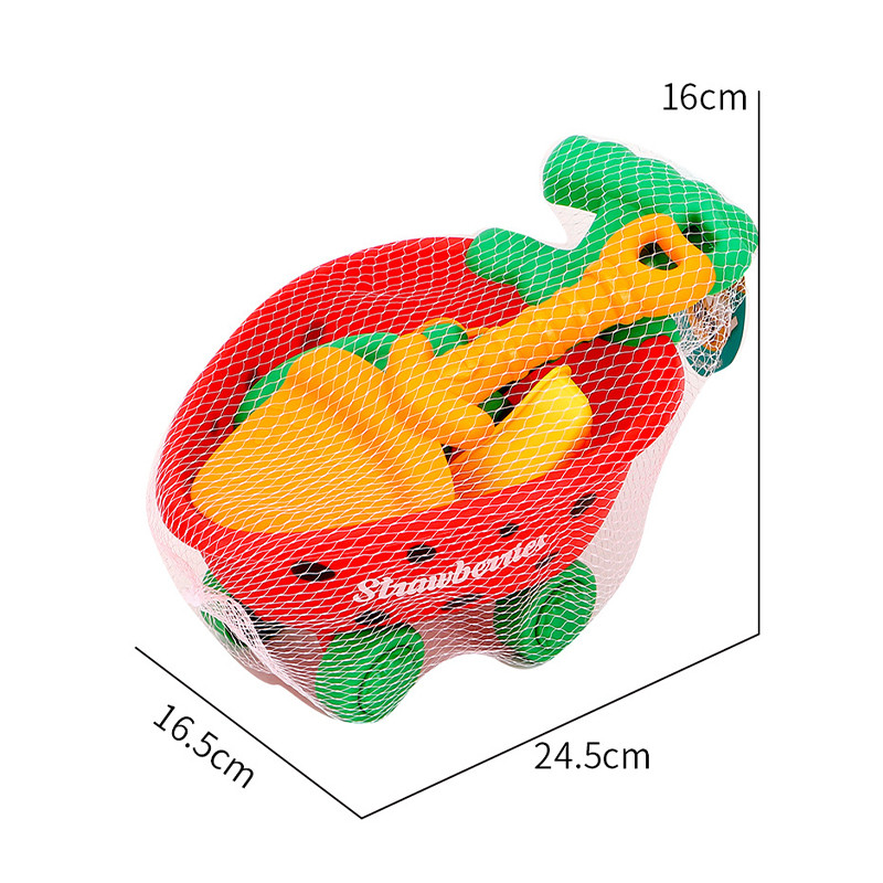 COD ชุดตักทราย ผลไม้ 8 ชิ้นสำหรับเด็ก  เครื่องมือขุด เล่นน้ำกลางแจ้ง พลาสติกปลอดภัย พกพาสะดวก - รูปที่ 3