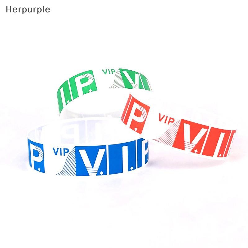 Herpurple 100pcs Party กระดาษสร้อยกระดาษสังเคราะห์สายรัดข้อมือพลาสติกสายรัดข้อมือรูปแบบกระดาษการ์ดสายรัดข้อมือ TH