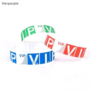 Herpurple 100pcs Party กระดาษสร้อยกระดาษสังเคราะห์สายรัดข้อมือพลาสติกสายรัดข้อมือรูปแบบกระดาษการ์ดสายรัดข้อมือ TH