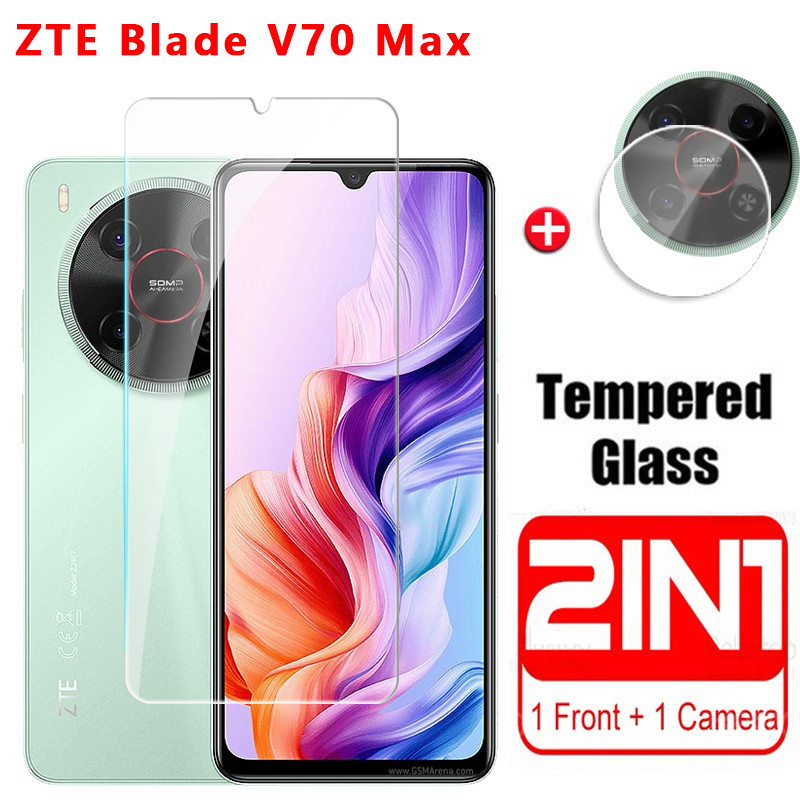 สําหรับ ZTE Blade V70 Max Design 4G 5G 2025 ป้องกันหน้าจอเต็มรูปแบบป้องกันกระจกนิรภัยสําหรับ BladeV7